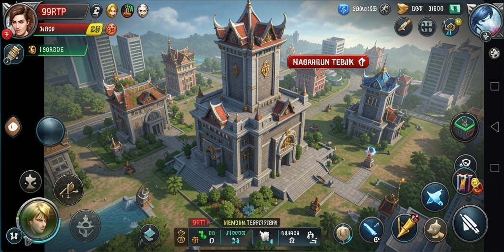 Tangkapan layar 99RTP menunjukkan aksi menegangkan dalam Tower Defense.