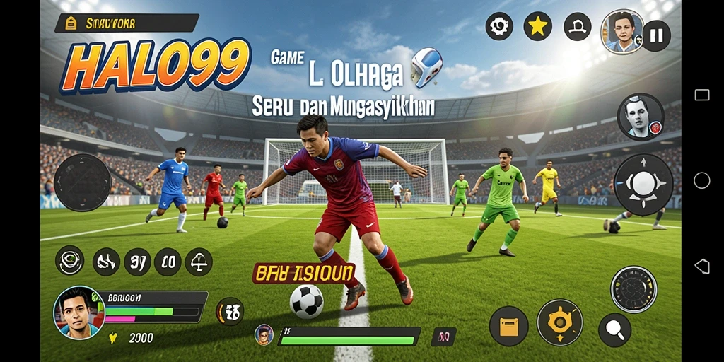 Tampilan menegangkan dari pertandingan olahraga di HALO99.