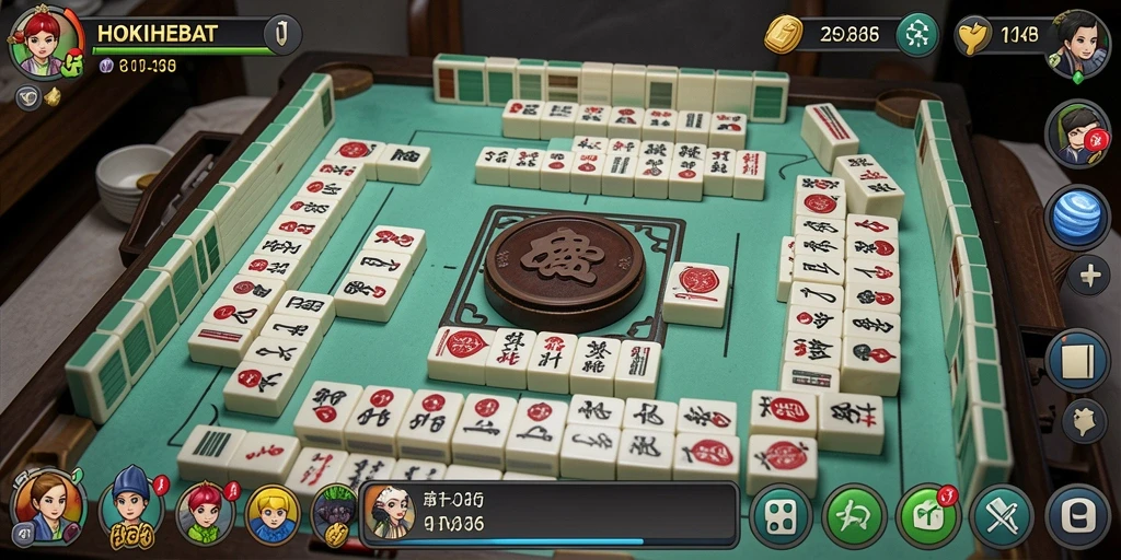 Tangkapan layar HOKIHEBAT menampilkan gameplay Mahjong yang seru dan penuh tantangan.