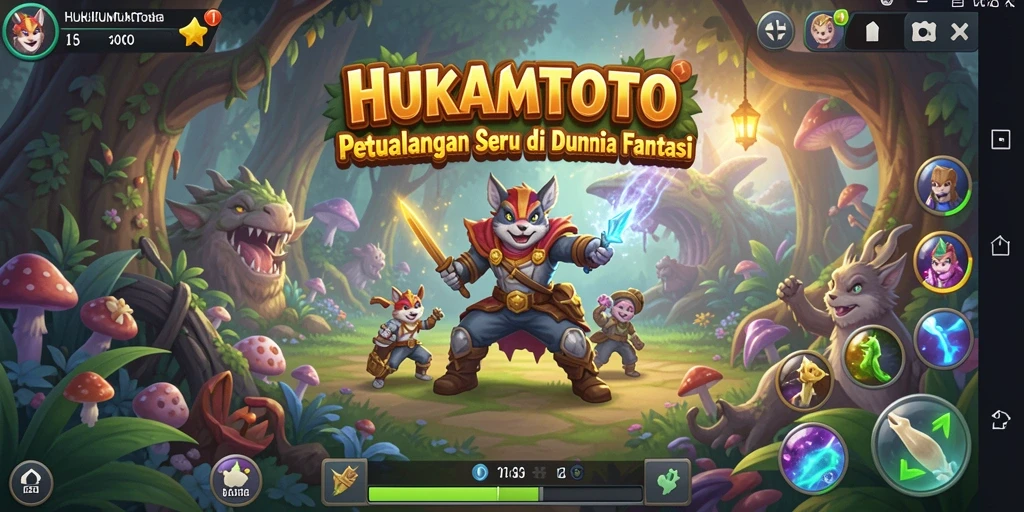 Gameplay HUKUMTOTO yang seru dengan petualangan mendebarkan.