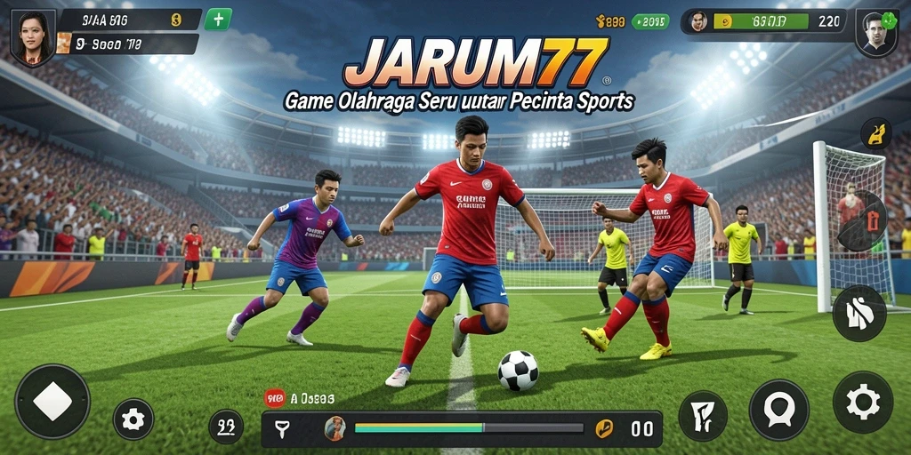 Tampilan gameplay menarik dari JARUM77 yang menampilkan aksi olahraga seru.