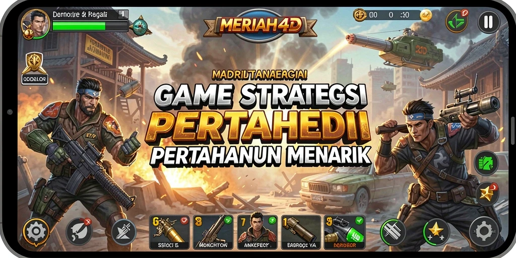Screenshot gameplay MERIAH4D yang menampilkan aksi Tower Defense yang mendebarkan.