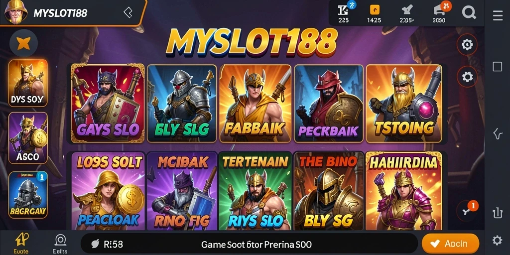 Tampilan gameplay MYSLOT188 yang mengasyikkan dan penuh warna.