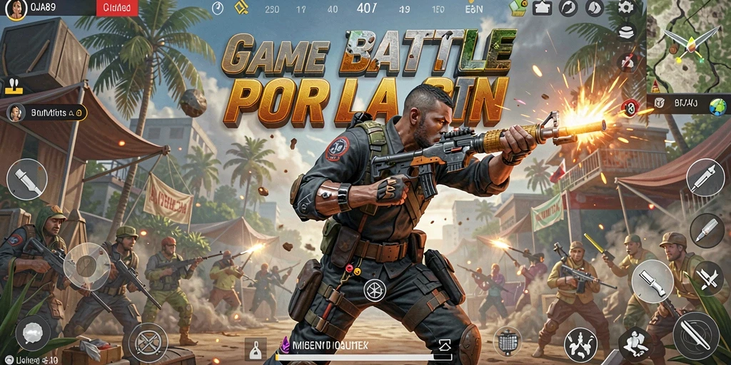 Tampilan menarik dari gameplay Battle Royale di OJA89.