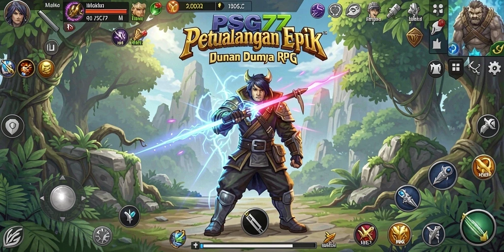 Tampilan gameplay RPG yang mendebarkan di PSG77.
