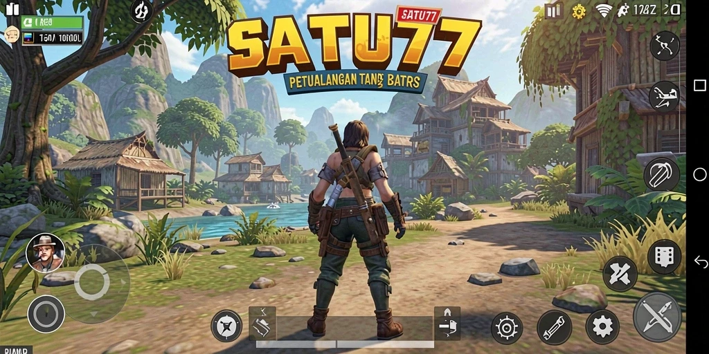 Screenshot gameplay SATU77 menampilkan dunia terbuka yang luas dan menakjubkan.