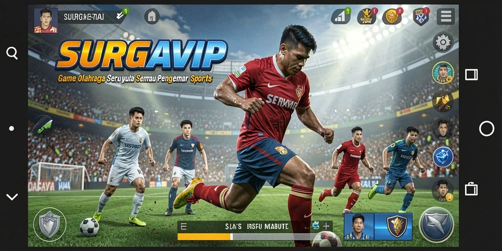 Tangkapan layar utama dari gameplay SURGAVIP yang mendebarkan.